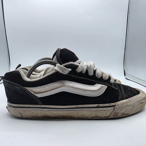 Vans Knu Skool Mens Size 9.5 Black White Suede Chunky Skate Shoes Casual Comfort main image 11